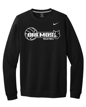 Custom Apparel - Screen Printing - Okemos Volleyball - Nike Fleece Crew - Crewneck - Okemos Volleyball - 14526