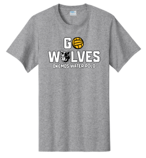 Custom Printed Apparel | Okemos Water Polo 2025 - Adult Tall T-Shirt (Light Blue/Athletic Heather/Maroon) - Okemos Water Polo Fall 2025 - 18411