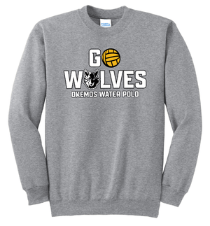 Custom Printed Apparel | Okemos Water Polo Fall 2025 - Athletic Heather Adult Crewneck Sweatshirt - Okemos Water Polo Fall 2025 - 18411
