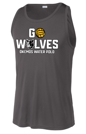 Custom Printed Apparel | Okemos Water Polo Fall 2025 - Iron Grey Adult Performance Tank - Okemos Water Polo Fall 2025 - 18411