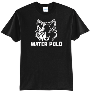 Custom Printed Apparel | Okemos Water Polo Fall 2025 - Tall Adult Black Unisex T-Shirt - Okemos Water Polo Fall 2025 - 18411