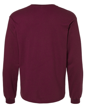 Custom Apparel - Screen Printing - Okemos Wolves Community - Adult Heavyweight Long Sleeve T-Shirt ("O" With Wolf Design) - Okemos Wolves Community - 16314