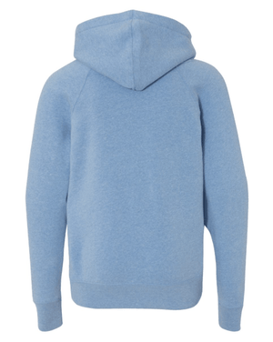 Custom Apparel - Screen Printing - Okemos Wolves Community - Youth Lightweight Special Blend Hooded Sweatshirt (Wolves Gradient Design) - Okemos Wolves Community - 16314