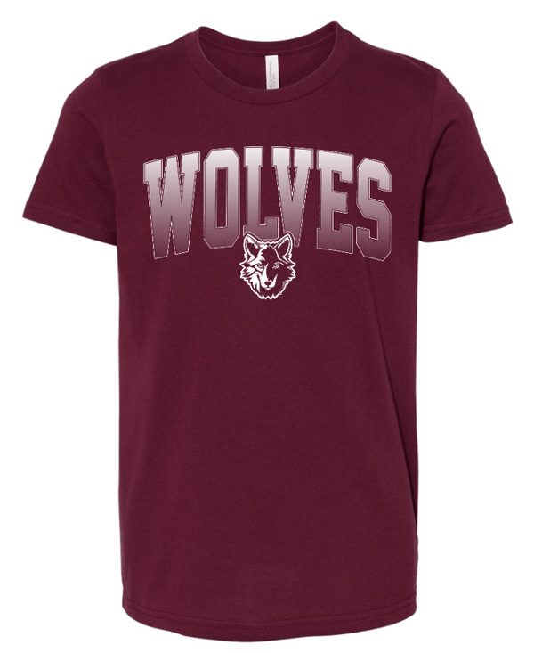 Custom Apparel - Screen Printing - Okemos Wolves Community - Youth T-Shirt (Wolves Gradient Design) - Okemos Wolves Community - 16314