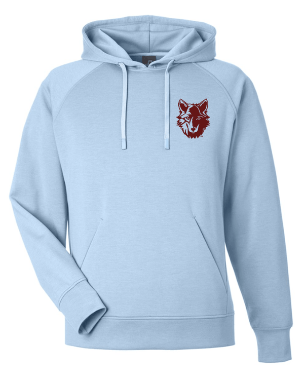 Custom Printed Apparel | Okemos Wolves - Embroidered Fleece Hoodie (Apparel on Demand) Ice Blue/ Steel - Okemos Public Schools
