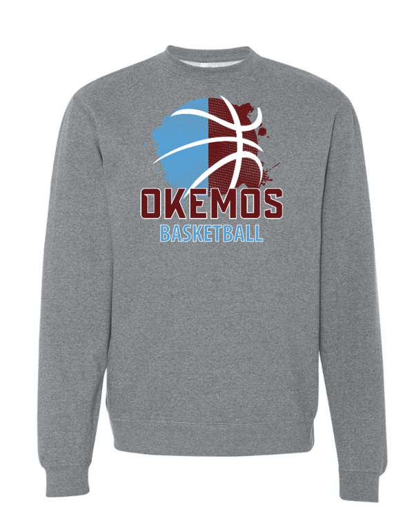 Custom Apparel - Screen Printing - Okemos Wolves - Midweight Crewneck Sweatshirt (Youth / Adult) - Okemos Public Schools