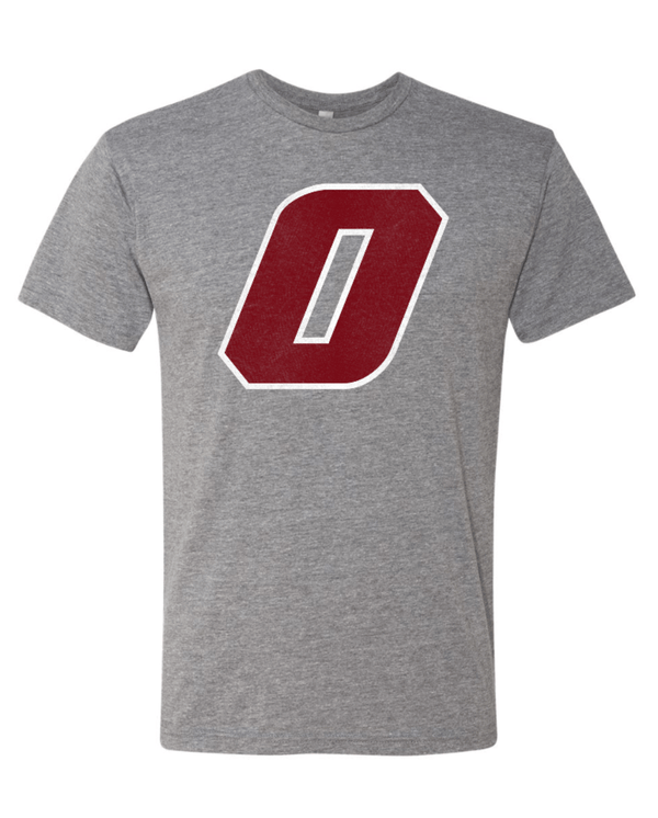 Custom Apparel - Screen Printing - Okemos Wolves - Okemos "O" Adult Unisex T-Shirt (Light Blue / Grey) - T-Shirt - Okemos Public Schools