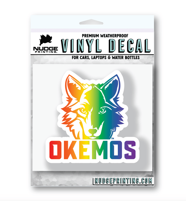 Custom Apparel - Screen Printing - Okemos Wolves - Rainbow Decal - Okemos Public Schools