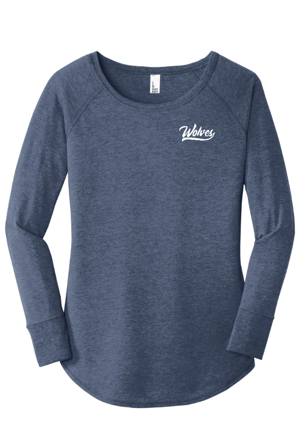 Custom Printed Apparel | Okemos Wolves - Women's Perfect Long Sleeve Tunic Tee - Okemos Staff Collection