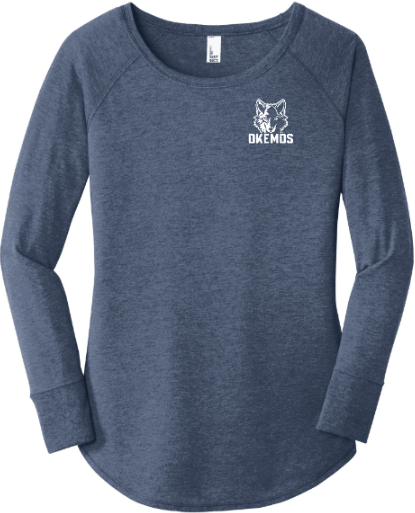 Custom Printed Apparel | Okemos Wolves - Women's Perfect Long Sleeve Tunic Tee - Okemos Staff Collection