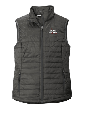Custom Apparel - Screen Printing - Okemos Woof Pack - Ladies Puffy Vest - Jacket - Okemos Woof Pack - 14754