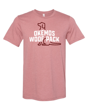 Custom Apparel - Screen Printing - Okemos Woof Pack - Youth T-Shirt (Mauve/ Blue Lagoon) - Okemos Woof Pack - 16526