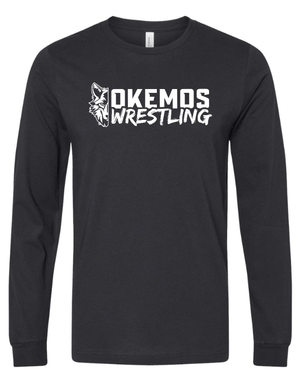 Custom Apparel - Screen Printing - Okemos Wrestling 24/25 - Unisex Long Sleeve T-Shirt ~ Maroon / Black ~ (OPTIONAL PERSONALIZATION) - Okemos Wrestling 24/25 - 16902