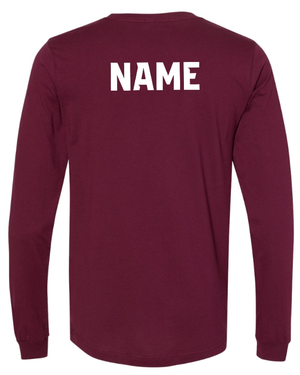 Custom Apparel - Screen Printing - Okemos Wrestling 24/25 - Unisex Long Sleeve T-Shirt ~ Maroon / Black ~ (OPTIONAL PERSONALIZATION) - Okemos Wrestling 24/25 - 16902