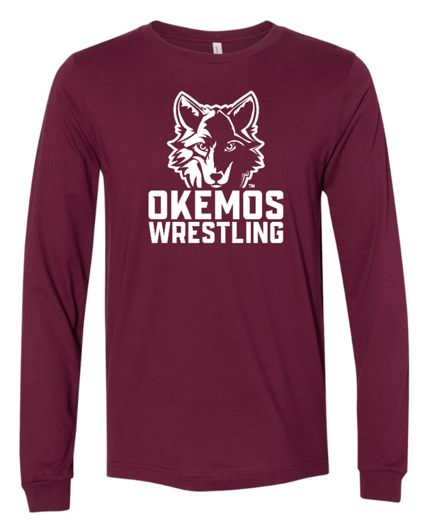 Custom Apparel - Screen Printing - Okemos Wrestling - Adult Unisex Jersey Long Sleeve Tee - Okemos Wrestling - 14951