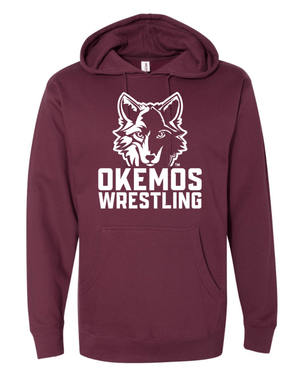 Custom Apparel - Screen Printing - Okemos Wrestling - Adult Unisex Mid - weight Hoodie - Okemos Wrestling - 14951
