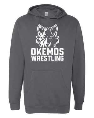 Custom Apparel - Screen Printing - Okemos Wrestling - Adult Unisex Mid - weight Hoodie - Okemos Wrestling - 14951