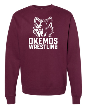 Custom Apparel - Screen Printing - Okemos Wrestling - Adult Unisex Midweight Crewneck sweatshirt - Okemos Wrestling - 14951