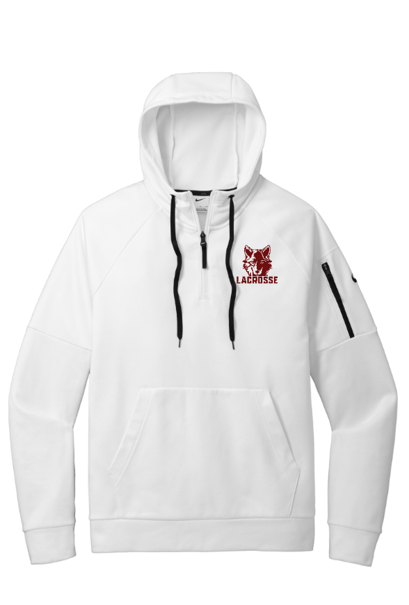 Okemos Lacrosse Holiday - Nike Therma FIT Pocket 1/4 Zip Fleece Hoodie