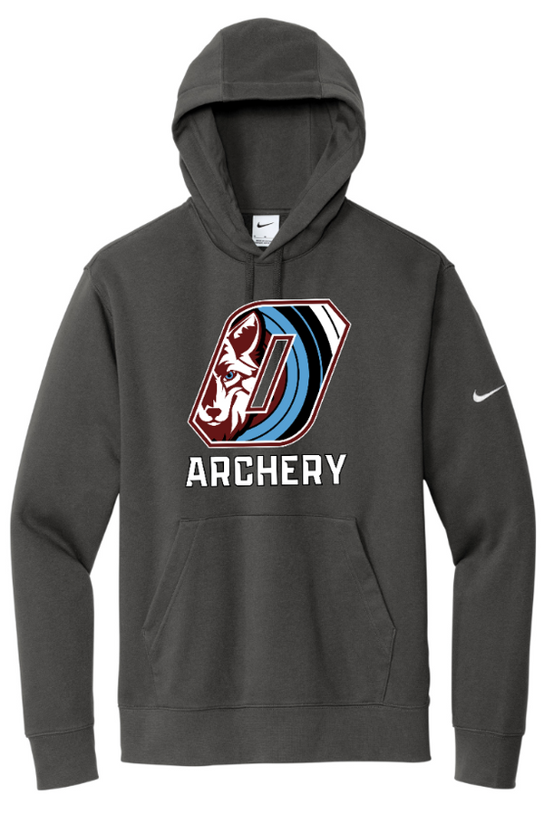 Okemos Archery 2025 - Nike Club Fleece Sleeve Swoosh Pullover Hoodie