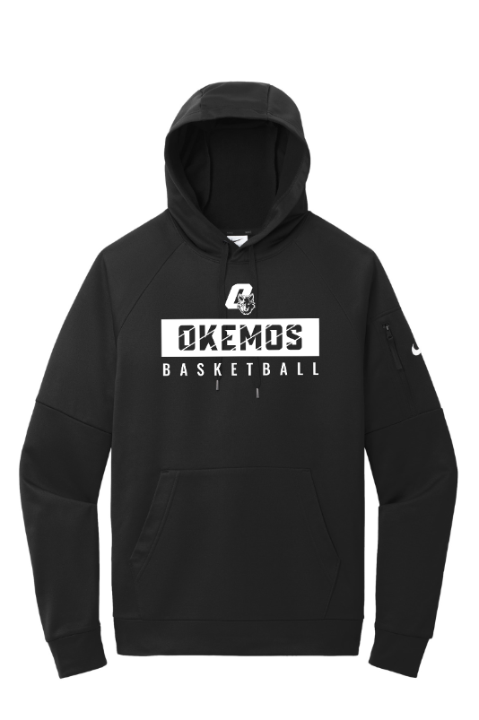 Okemos Boys Basketball 24-25 - Nike Therma-FIT Pocket Pullover Fleece Hoodie (OPTIONAL PERSONALIZATION)x