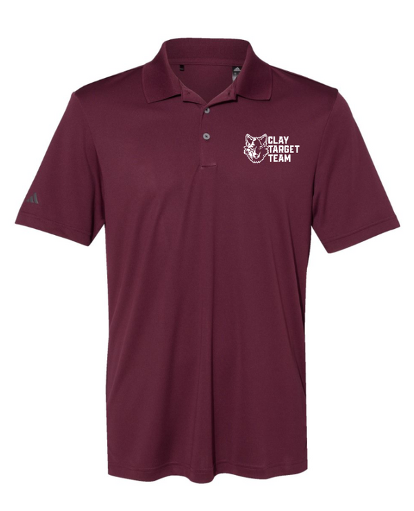 Okemos Clay Target Team 2024 - Unisex Adidas Performance Polo (Maroon, Black, Grey)