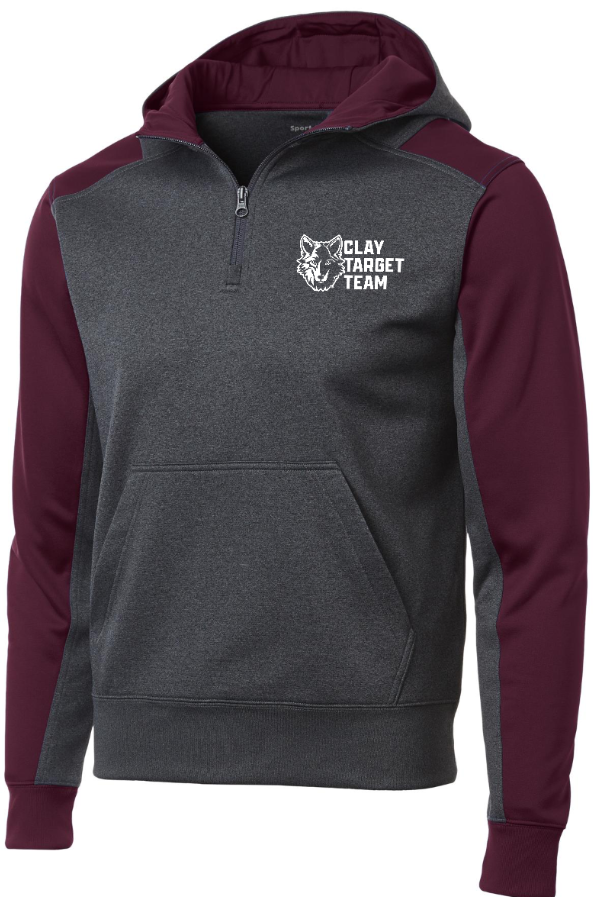 Okemos Clay Target Team 2024 - Unisex Tech Fleece Colorblock 1/4 Zip Hoodie