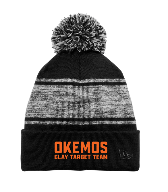 Okemos Clay Target Team 2024 - Knit Pom Pom Beanie