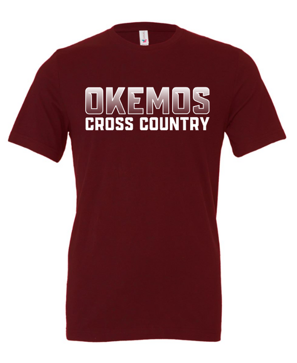 Okemos CMS Cross Country - Adult T-Shirt Blue/Maroon/Black