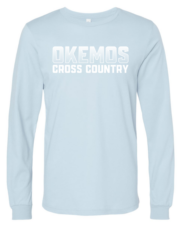 Okemos CMS Cross Country - Adult Long Sleeve T-Shirt Blue/Maroon/Black