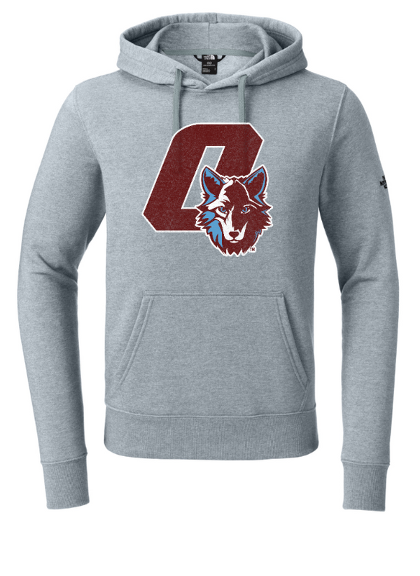 Okemos Wolves Community - The North Face Sleeve Logo Pullover Hoodie ("O" With Colored Wolf Design)