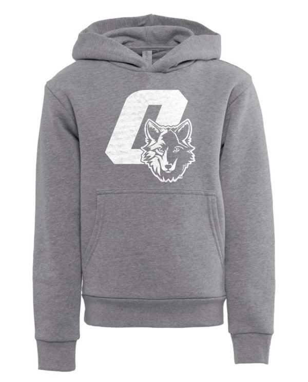 Okemos Wolves Community - Youth Fleece Hoodie ("O" With Wolf Design)