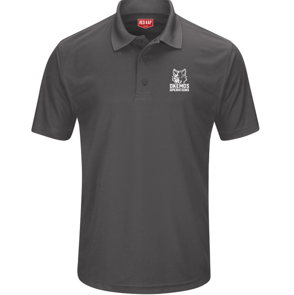 Okemos Operations Uniforms - Short Sleeve Performance Knit Pocketless Polo