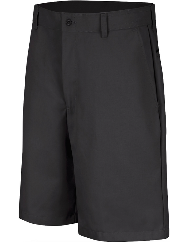 Okemos Operations Uniforms - Plain Front Shorts ~ Black / Charcoal ~