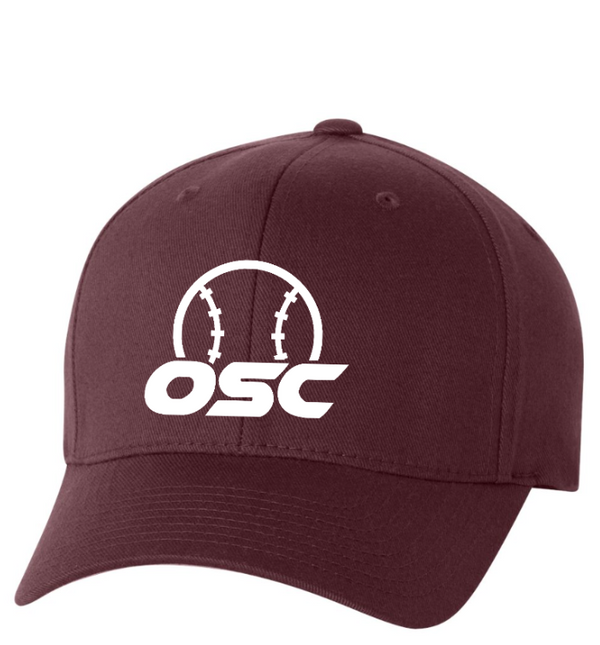 Okemos Softball Club - Cotton Blend Cap -- Maroon/White Camo