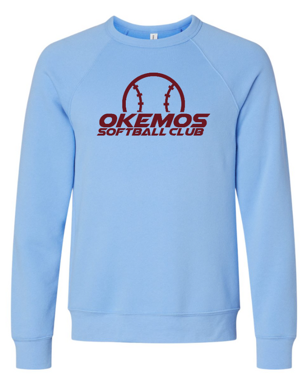 Okemos Softball Club - Fleece Raglan Crewneck Sweatshirt