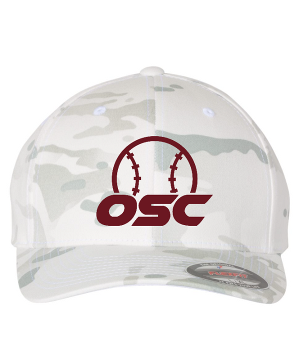 Okemos Softball Club - Cotton Blend Cap -- Maroon/White Camo