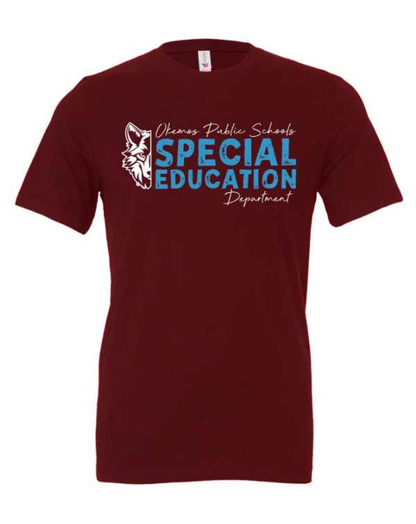 Okemos Special Education Department - Unisex T-Shirt (Maroon/ Black)