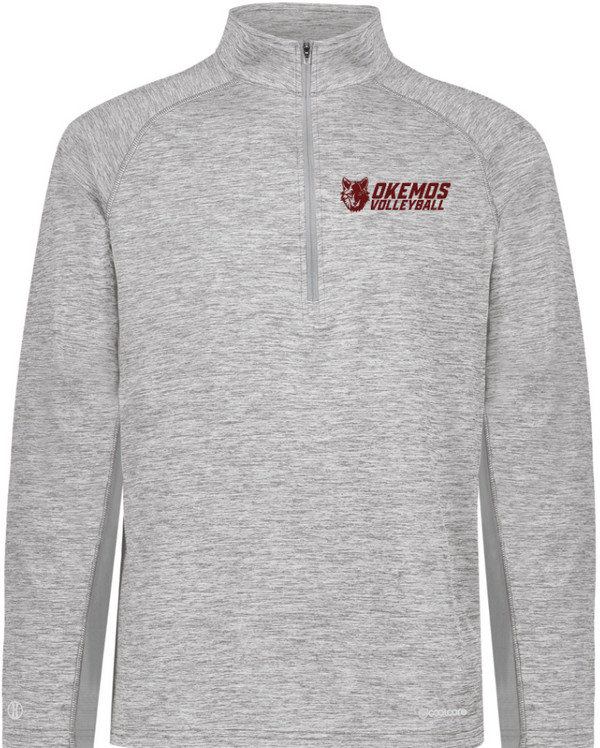 Okemos Volleyball 2024 -Unisex Coolcore Half Zip Grey (*VARSITY ONLY*)