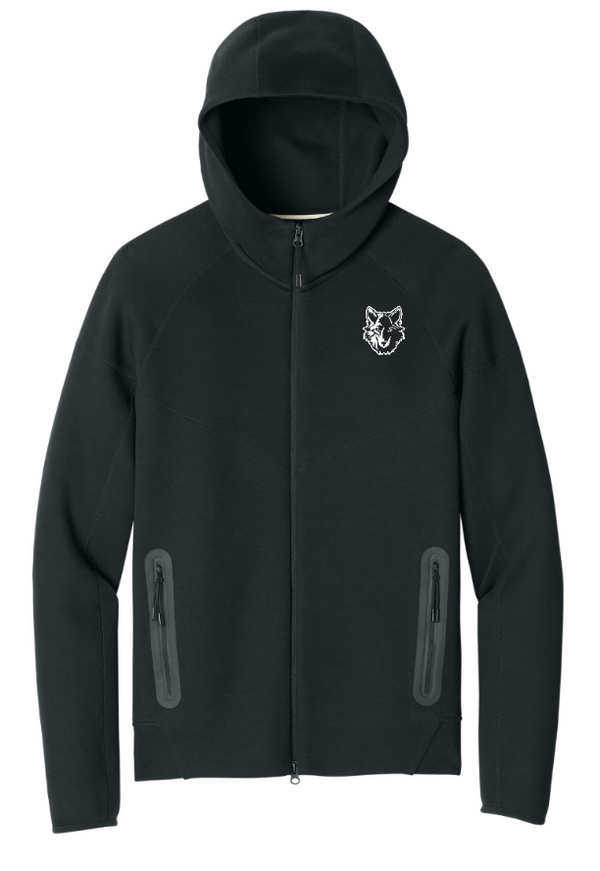 Okemos Wolves Community - Nike Tech Fleece Full Zip Hoodie (Dark Grey/ Black)