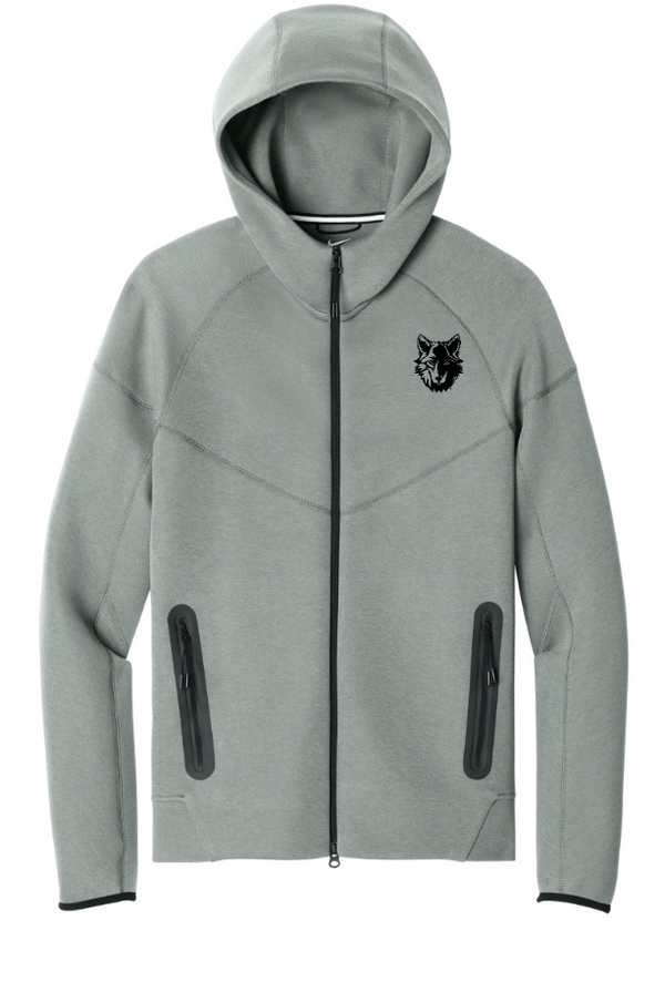 Okemos Wolves Community - Nike Tech Fleece Full Zip Hoodie (Dark Grey/ Black)