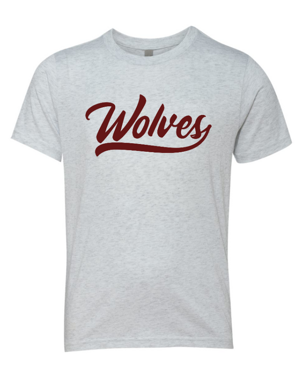 Okemos Wolves Community - Youth Triblend T-Shirt (Wolf Script Design)