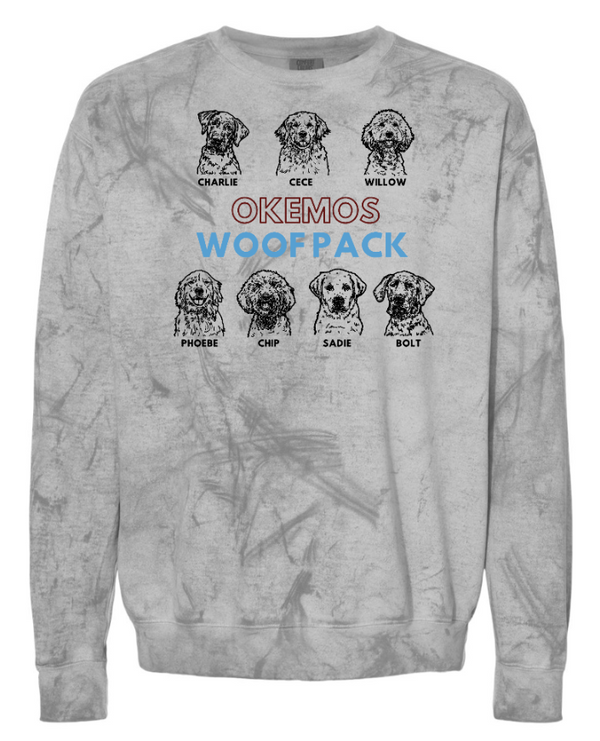 Woof Pack Holidays - Colorblast Crewneck Sweatshirt