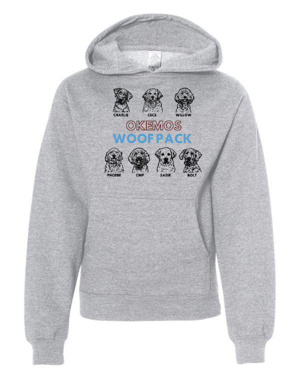 Woof Pack Holidays - Youth Midweight Hooded Sweatshirt