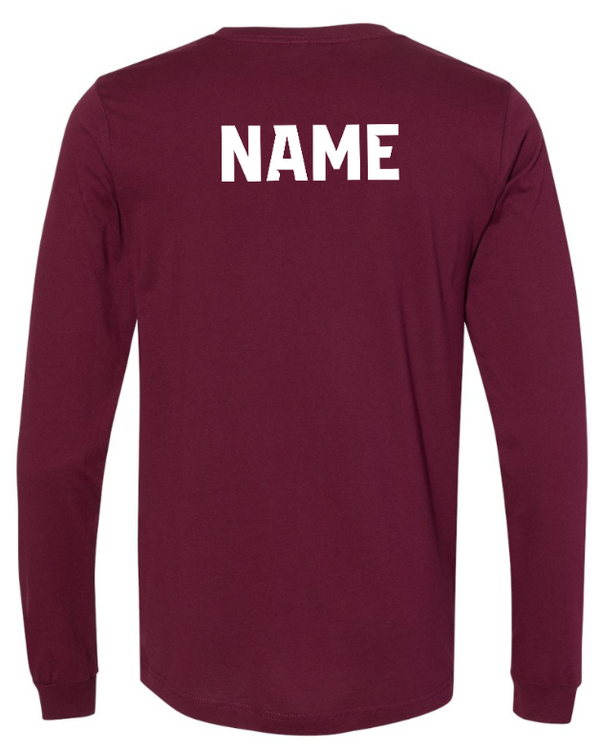 Okemos Wrestling 24/25 - Unisex Long Sleeve T-Shirt ~ Maroon / Black ~ (OPTIONAL PERSONALIZATION)