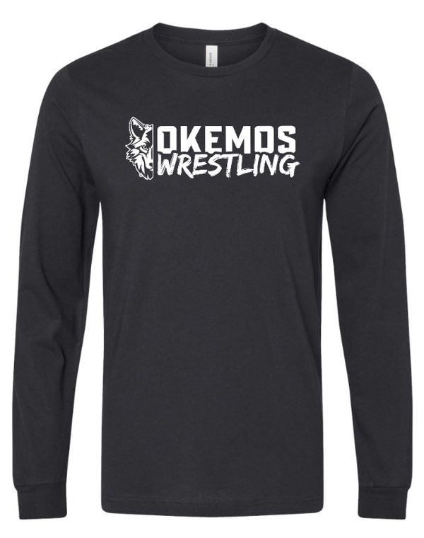 Okemos Wrestling 24/25 - Unisex Long Sleeve T-Shirt ~ Maroon / Black ~ (OPTIONAL PERSONALIZATION)