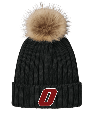 Custom Printed Apparel | OPM Holiday Store | Adult Faux Fur Pom Beanie "Slanted O" (MULTIPLE COLOR OPTIONS) - OPM W25 - 18675