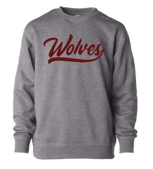 Custom Printed Apparel | OPM Holiday Store | Toddler Dark Grey Fleece Crewneck "Wolves" - OPM W25 - 18675