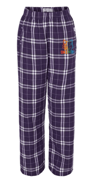 Custom Printed Apparel | OPM Holiday Store | Youth Flannel Pants "Rainbow Wolf" (Purple Plaid/Black Plaid) - OPM W25 - 18675
