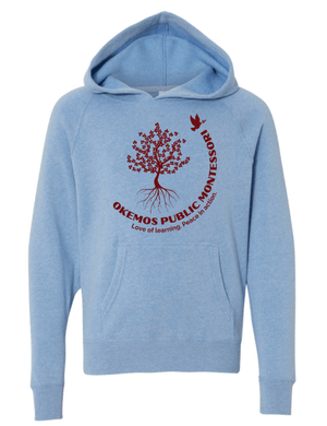 Custom Printed Apparel | OPM Holiday Store | Youth Pacific Blue Fleece Hoodie "OPM Logo" - OPM W25 - 18675